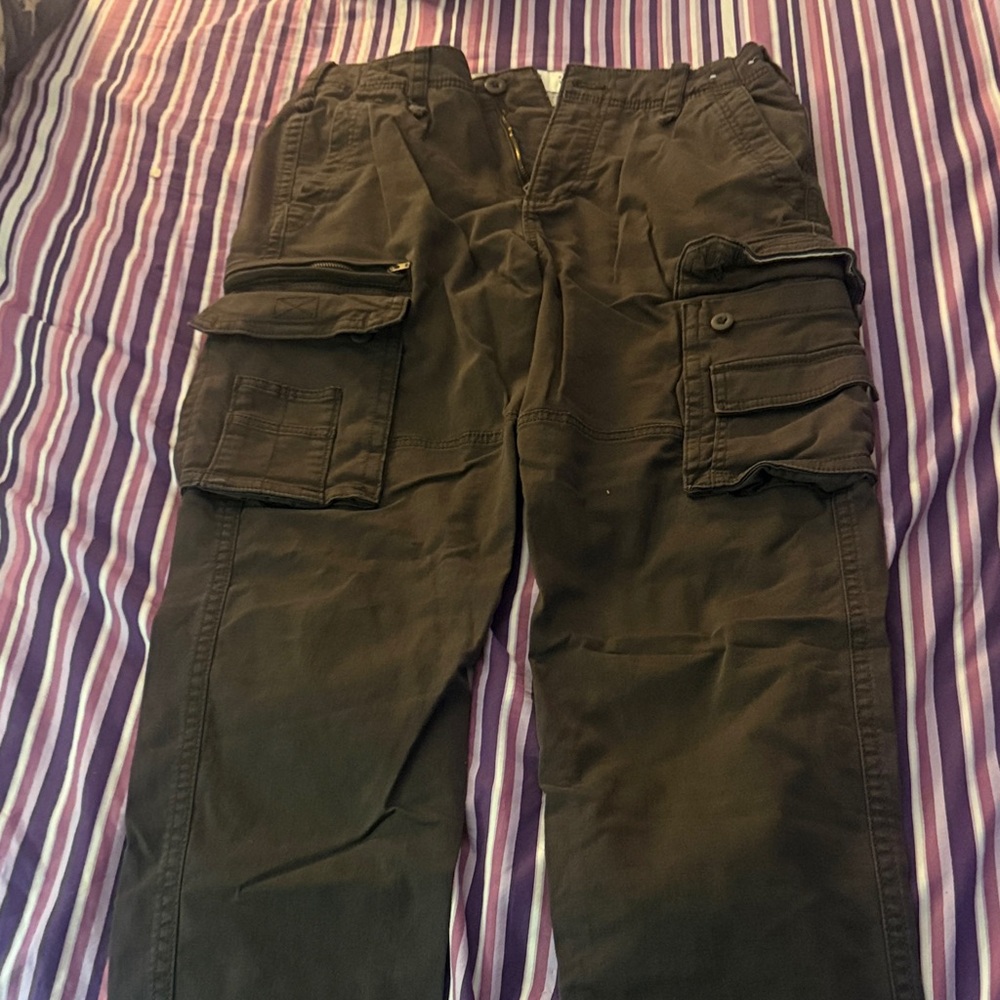 Hollister Dark Brown Cargo Pants for Men
